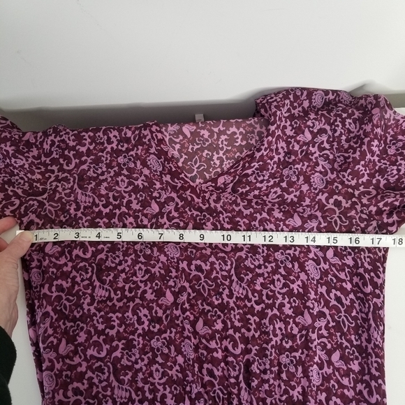 Derek Lam 10 Crosby Purple Floral Sheer Smocked Mini Dress Long Flutter Sleeves - Picture 8 of 14